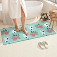 thumbnail image 4 of Bull Terrier Dog and Flower Florals Bathroom Rugs Mat,Non Slip Microfiber Bathroom Rug,Rubber Backing,Soft Bathroom Mats for Bathroom Floor,Tub and Shower,60x24in(150x60cm), 4 of 5