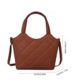 thumbnail image 2 of Bolsa De Vagabundo Bolsa de mano para mujer, Bolsa de mano acolchado de cuero PU, Bolsa de mano sencillo para mujer, bandolera Sywqhk Para Estrenar, 2 of 2