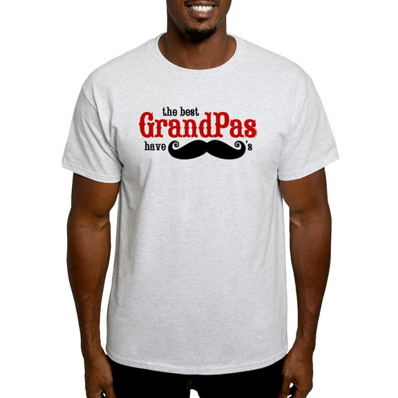 CafePress - Best Grandpas Have Mustaches Light T Shirt - Men's Classic Graphic T-Shirt