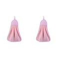 thumbnail image 1 of Injueey Toalla de baño de felpa para bebé, toalla de mano para guardería, toalla de baño colgante para cocina y baño, 1 ud. Rosado 2piezas Injueey CBP009061, 1 of 3