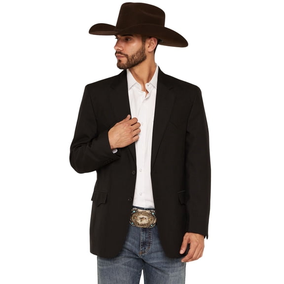 Circle S Men's Lubbock Suit Coat Short, Reg, Tall Black 42 R US