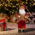 thumbnail image 5 of Santa Doll Christmas Festive Home Desktop Ornament Holiday Party Decoration Statue for Tabletop Display, 5 of 5