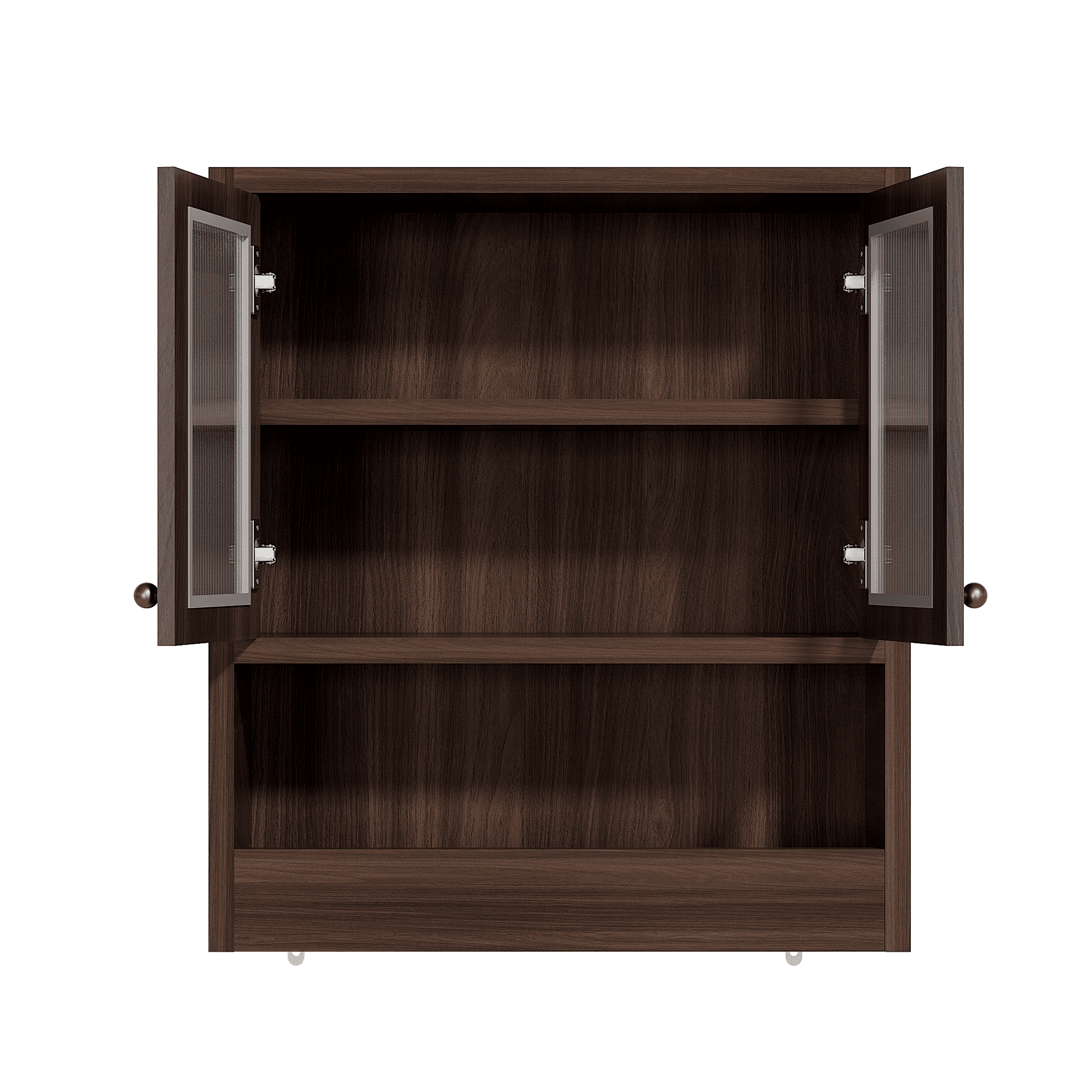 Mintazer Farmhouse Bathroom Medicine Cabinet with Adjustable Shelves, 2 Doors Wall Cabinet over The Toilet Storage, Brown