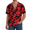 thumbnail image 1 of Lukts Playing Cards for Men's Hawaiian Shirt Beach Short Sleeved Button top-Small, 1 of 5