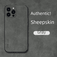 thumbnail image 1 of Funda de piel de cordero de color sólido para teléfono Apple 14promax, funda para lente de iPhone 13, todo incluido, funda rígida resistente a caídas de 12 pulgadas y 11 pulgadas, 1 of 5