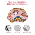 thumbnail image 5 of Kdxio Retro 70s Hippie Print Shower Cap for Women,Elastic and Reusable,Double Waterproof Layers Bathing Hat, 5 of 9