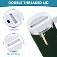 thumbnail image 3 of Yayeee 30oz Double-Wall Insulated Stainless Steel Tumbler with Handle Bottle, Beige Plants, 3 of 8
