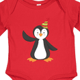 thumbnail image 4 of Inktastic Cute Penguin, Penguin With Party Hat Boys or Girls Long Sleeve Baby Bodysuit, 4 of 5