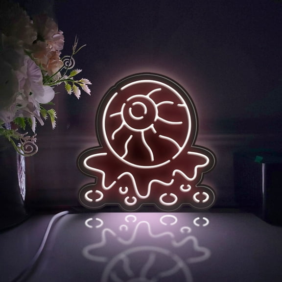 Evil Eye Led Light Box, Dimmable Neon-Like Light Signs USB Power for Wall Decor Bedroom Decoration, Static Light (WxH) 6"x6"