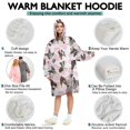 thumbnail image 5 of Cute Boston Terrier Dog and Pink Love Heart Wearable Oversized Blanket,Wearable Blanket Hoodie for Adults,Cozy Hooded Blankets with Super Pockets,Super Warm Fuzzy Pullover for Women & Men, 5 of 6