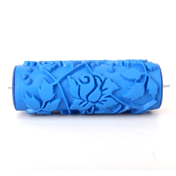 Embossed Pattern 5inch Soft Rubber DIY Decorative Painting Rollers, Wall Stencils Brush Painting Tools for Wall Ceiling - 5, 5 Inch 5R
