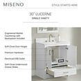 thumbnail image 4 of Miseno MN241V30MPW Lucerne 30" Single Basin Vanity Set - Dark Maplewood, 4 of 7