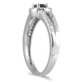 thumbnail image 2 of SZUL Women's 1/2 Carat TW Black and White Diamond Ring in 10K White Gold, 2 of 3
