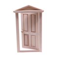 thumbnail image 4 of HILABEE unpainted blank dollhouse wood door Inwardly with Handle, 4 of 9