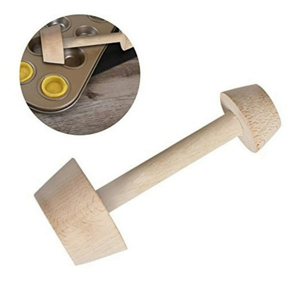 Tart Tamper, Mini Pan Wood Wooden Pastry Tamper, Perfect for Making Muffin, Pecan Pies, Cheesecakes