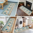 thumbnail image 5 of Teal Blue Brown Beach Coastal 2'x6' Runner Rugs for Hallway Kitchen Non Slip, Nautical Shell Starfish Coral Summer Entryway Rug Runners with Rubber Backing, Long Carpet Runner for Laundry Room, 5 of 8