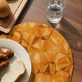 thumbnail image 3 of Orange Geometric Round 13 Inch Placemats Set of 4, Modern Luxury Aesthetic Abstract Motifs HeatResistant Non Slip Place Mats for Dining Table, Wipeable Braided Kitchen Table Mats for Housewarming, 3 of 9