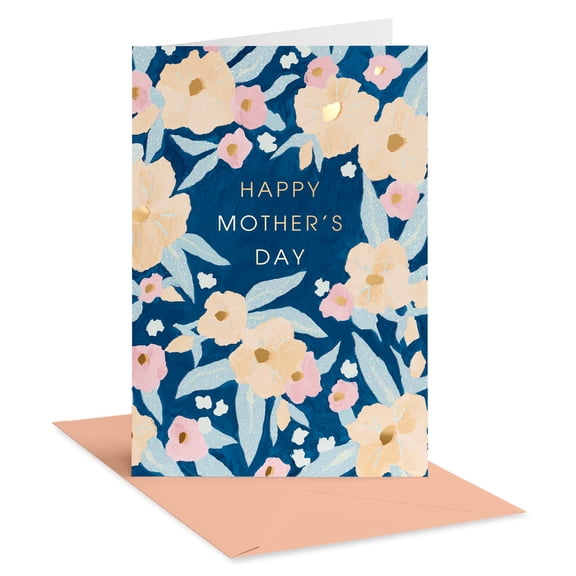 American Greetings Mother's Day Card for Any Mom, Painterly Floral with Gold Foil Accents, Includes Envelope