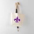 thumbnail image 5 of CafePress - NOLA Purple Metallic Fleur Tote Bag - Unisex Canvas Tote Bag, Beige, 1-Piece, 5 of 7