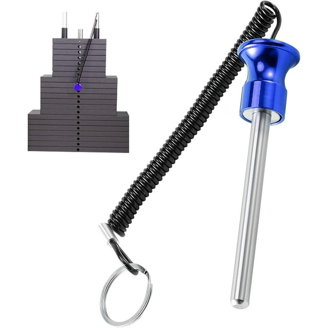 WWS-Weight Stack Pin,Universal Magnetic Weight Pin with Pull Rope Strength Training Equipment for Commercial Gym or Home Gym | Pin Insert | Heavy Duty | Health Club Grade Steel Gym Accessories