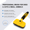 thumbnail image 3 of Furzzi Self Cleaning Slicker Brush - Skin Friendly Deshedding Grooming Tool for Dogs & Cats, Suitable for Shedding & Haired Pets, with Pet Supplies Accessories, Yellow, Small, 3 of 5