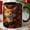 Black, variant on Fox Coffee Mug with Cute Autumn Fox Face Design- Cozy Fox Themed Cup