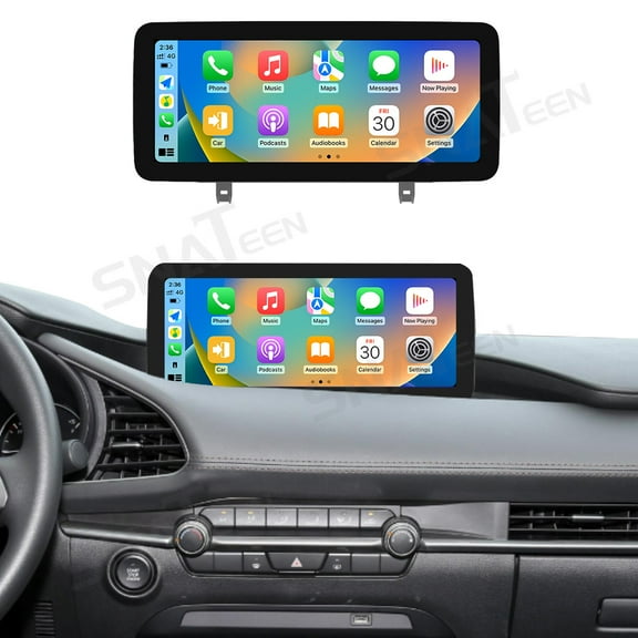 SNATEEN 12.3 inch Carplay Screen/Radio/Multimedia Player for Mazda Axela 2020 2021 2022 Models Universal Car Navigation/GPS Upgrade Headunit Android Display 1080P Touch Screen Replace System