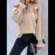 thumbnail image 5 of Blusas de Larga para Mujer, Elegantes, Informales, con Cuello en V y Volantes, de , para el Trabajo, de Moda para Otoño. Albaricoque M, 5 of 10
