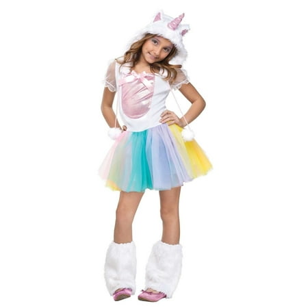 White Fantasy Unicorn Horse Cute Tutu Dress Child Girls Halloween