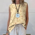 thumbnail image 3 of yunLCZ Square Neck Tank Top Vintage Floral Print Vest For Women Timeless Summer Sleeveless Tops, 3 of 4