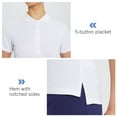 thumbnail image 4 of BALEAF Women's White Polo Shirts for Golf Short Sleeve Tops Quick Dry UPF50+ Lightweight 5-Button Pique Uniform Size XXL, 4 of 6