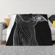 thumbnail image 1 of Fotbe Geometric Lines Dog Art Manta de Franela con Estampado, Manta Ultrasuave para Cama, Sofá, Auto, Hipoalergénica y Antibolitas-50"x40", 1 of 6