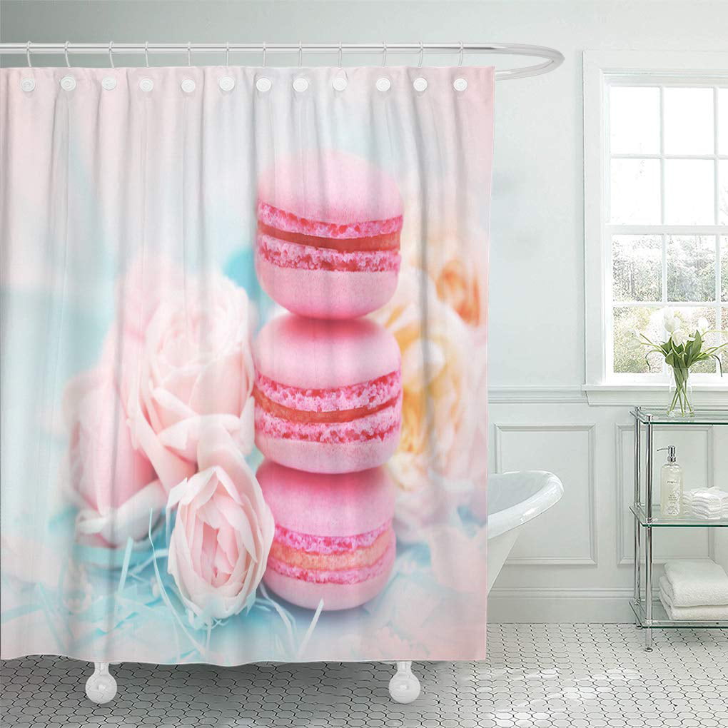 Waterproof PEVA Bathroom Solid Macaron Color Plastic Shower Curtain 180*180cm AU 