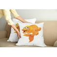 thumbnail image 2 of Ambesonne Fish Throw Pillow Cover 2 Pack, Happy Playful Goldfish, 18", Orange White, 2 of 7