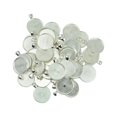 thumbnail image 1 of maskred 50 Pcs Plateau Rond Vierge pour Collier Pendentif Base DIY Cabochon Argent Blanc 29x22mm 1 Ensemble, 1 of 6