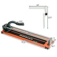 thumbnail image 2 of Gymax 24'' Rip 16'' Diagonal Porcelain Ceramic Manual Tile Cutter Tungsten Carbide Wheel, 2 of 10