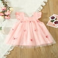 thumbnail image 2 of Robe Trapèze en Tulle Sans Manches Plissée Papillon Tutu Princesse pour Tout-Petites Filles, Robe de Fête, 2 of 7