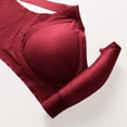 thumbnail image 6 of BRGZLK Womens Wireless Bras Casual Solid Color Full Coverage Soft Comfortable Sport Bra Lightweight Breathable Plus Size Cup Bralette Wine XXL, 6 of 6