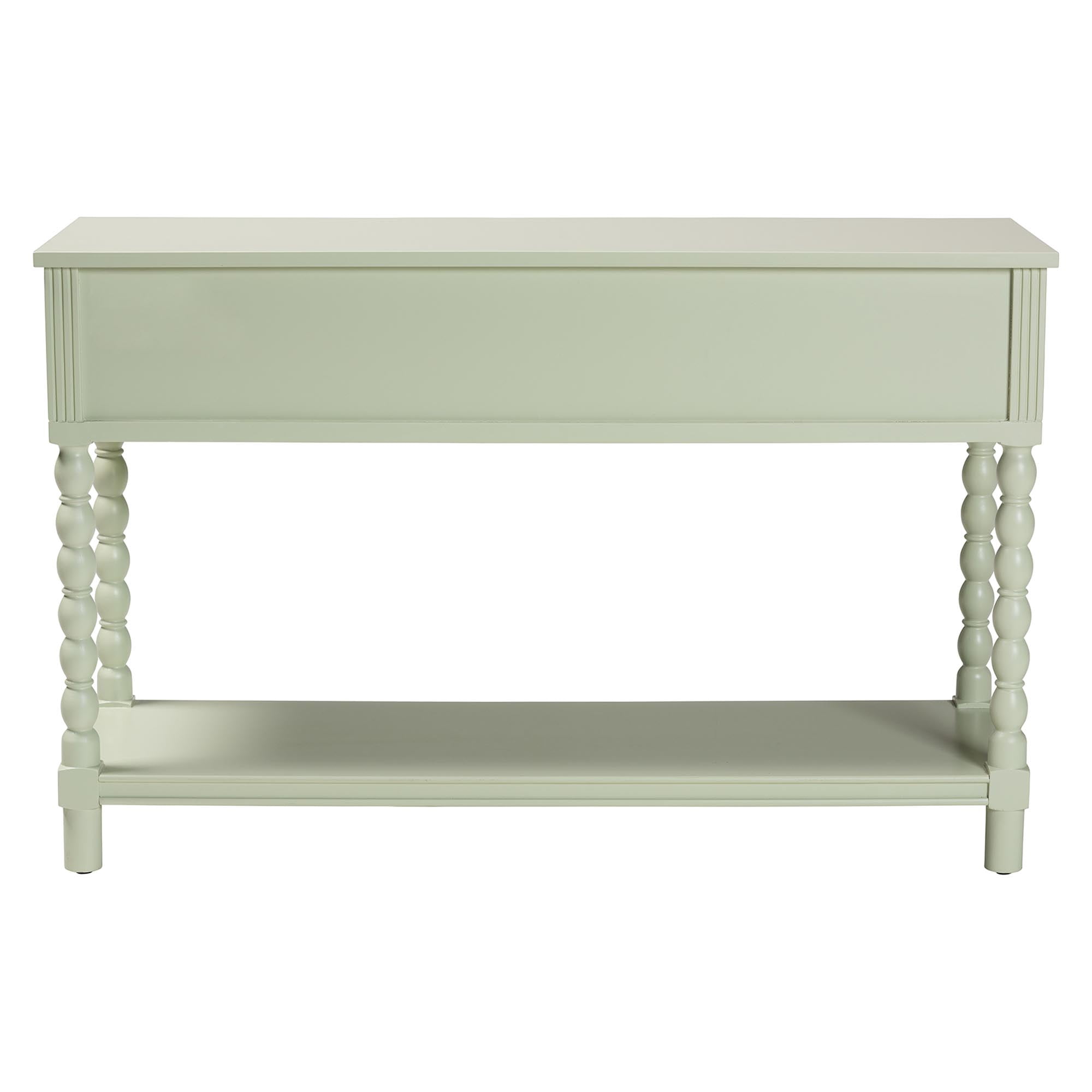 bali & pari Karnia Modern Console Table, 2-Drawer, Mint Green