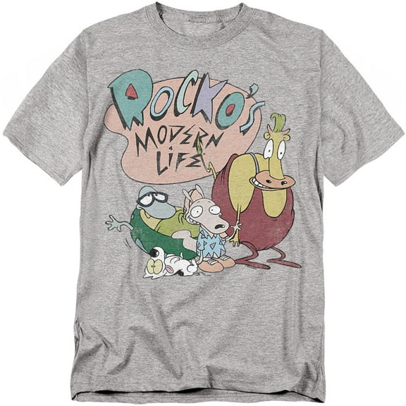 Rockos Modern Life T-Shirt Rocko'S Modern Life Logo Group Unisex Graphic Tee for Men & Women