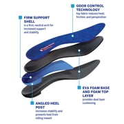 powerstep pinnacle maxx يدعم نعال الأحذية التقويمية كاملة الطول مع دعم القوس للأقدام المسطحة والإفراط