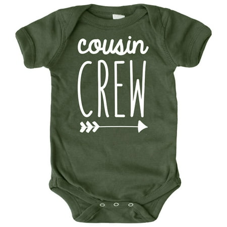 

Cousin Crew Arrow T-Shirts and Bodysuits for Baby and Toddler Boy and Girls Fun Family Outfits Military Green Bodysuit