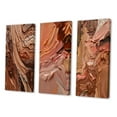 thumbnail image 3 of Designart "Cocoa Bliss Abstract Terra Cotta Painting III" Abstract Painting Wall Art Set Of 3 - Modern Brown Canvas Set For Living Room Decor, 3 of 6