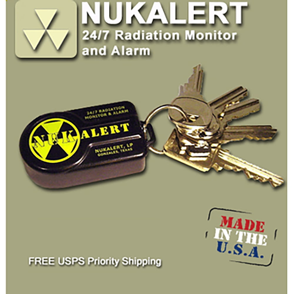 NukAlert Radiation Detector & Alarm Keychain | Real-Time Nuclear Radiation Monitor with Audible Alerts | Compact Emergency Prep Tool | Made in USA