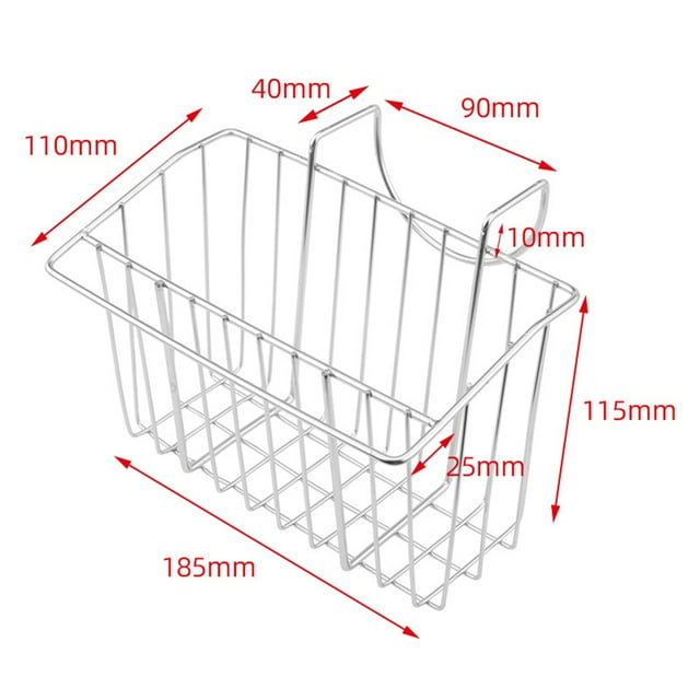 CAROOTU Kitchen Stainless Steel Storage Rack Sponge Holder Sink Brush Soap Drain Holder