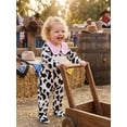 thumbnail image 6 of BemeyourBBs Western Baby Girl Cowgirl Outfit Newborn Hosptial Coming Home Outfits Infant Footed Romper Doll Collar Boots Cow Print Long Sleeve Footie Jumpsuit Fall Winter Spring Clothes, 6 of 9