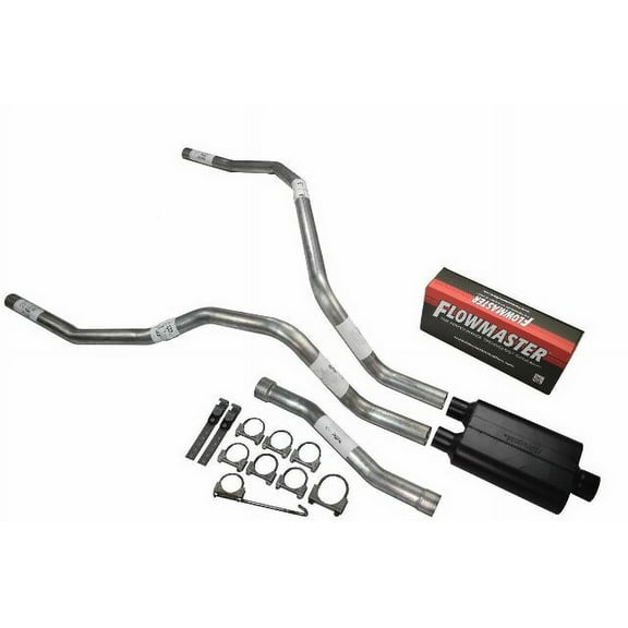 For Nissan Titan 04-06 Dual Exhaust 2.5 inch Flowmaster Super 44 No Tips Mandrel