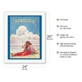 thumbnail image 2 of Honolulu Hawaii - Moana and Royal Hawaiian Hotels Booklet - Vintage Travel Poster by W.R.R. Potter c.1910s - Fine Art Rolled Canvas Print (Unframed) 20in x 26in, 2 of 4
