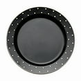 thumbnail image 4 of 10 Black 10" Round Plastic Dessert Plates Gold Dotted Rim Party Events Supplies, 4 of 6