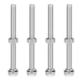 thumbnail image 1 of Uxcell Tornillos de cabeza hexagonal M6 x 80mm, kits de arandelas planas y de bloqueo, tornillos hexagonales completamente roscados de acero inoxidable, 8 juegos, 1 of 5